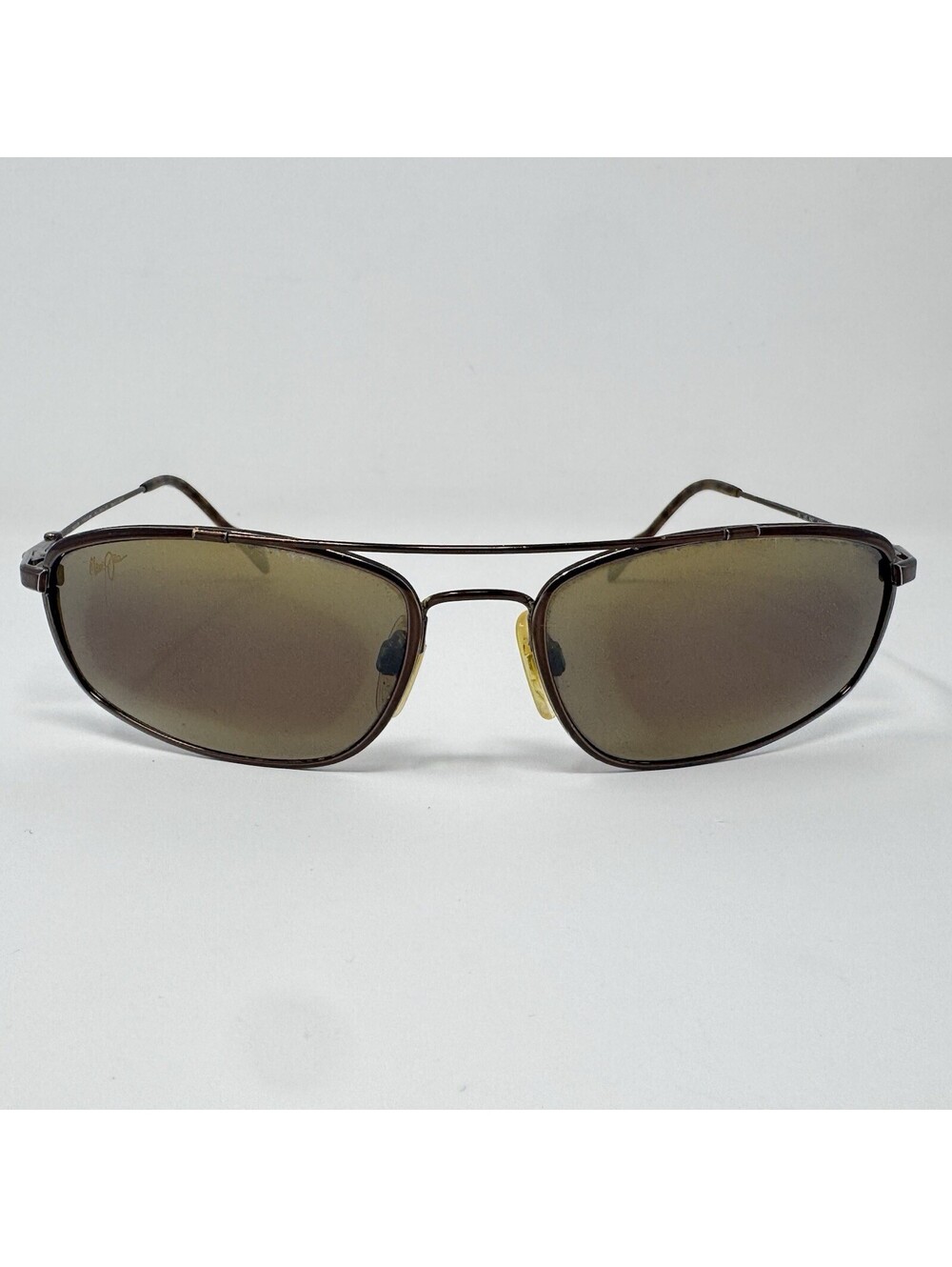 Vintage Maui Jim Big Island MJ-303-23 Flexon Polarized Sunglasses Brown Japan